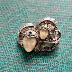 SAJEN Bali Goddess Sterling Silver Pendant/Brooch/ Pin